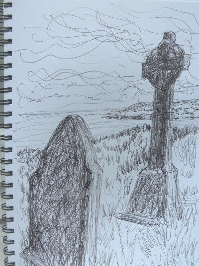Celtic Cross Inis Mor - draft sketch